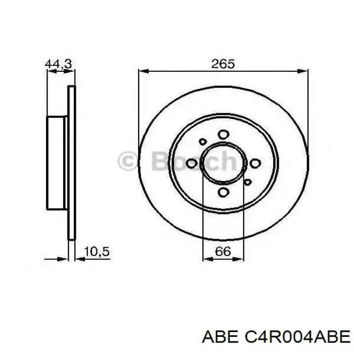 Disco de freno trasero 12120 Febi