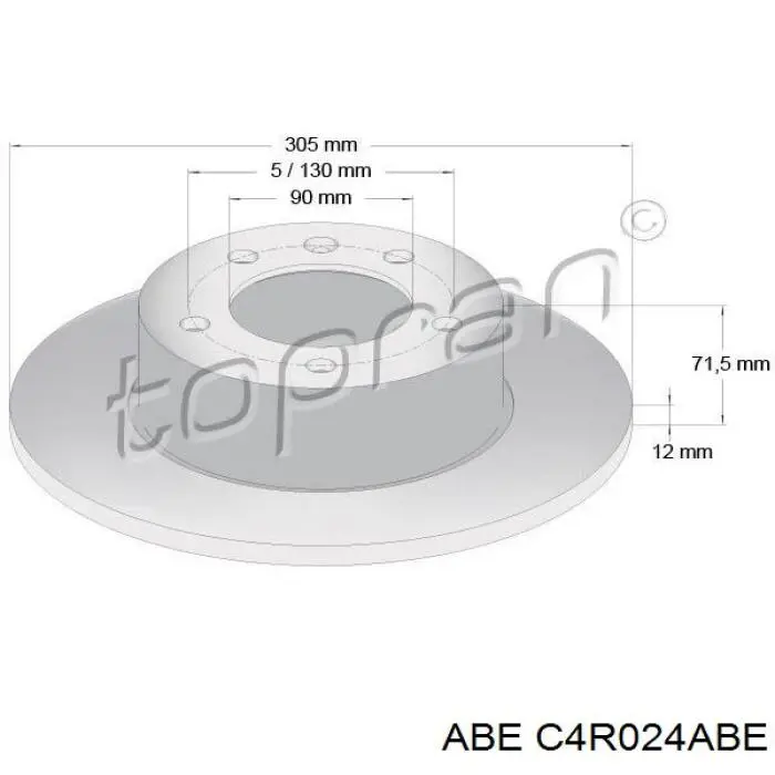 Comprar C4R024ABE ABE Disco de freno trasero