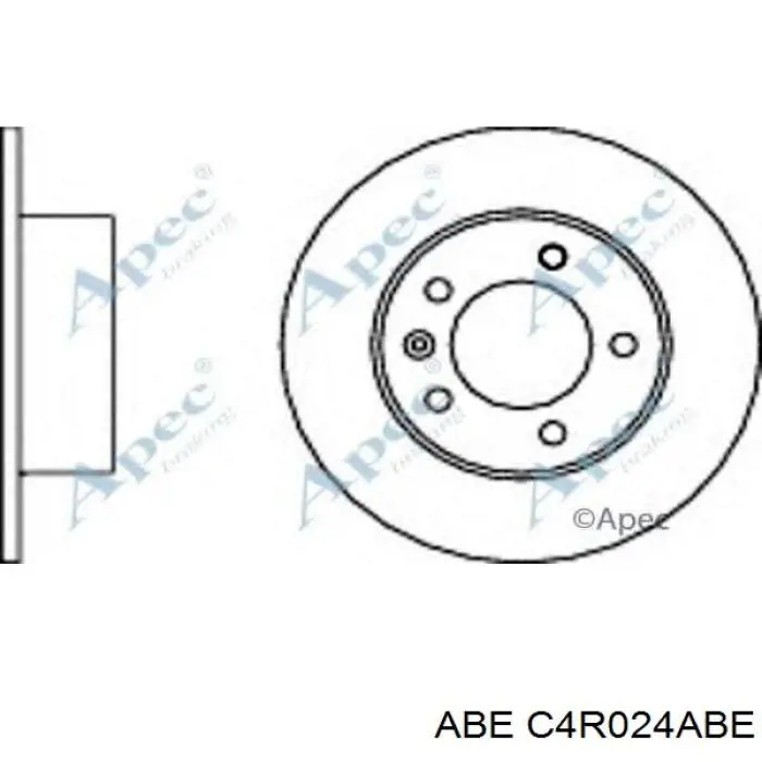 Disco de freno trasero C4R024ABE ABE