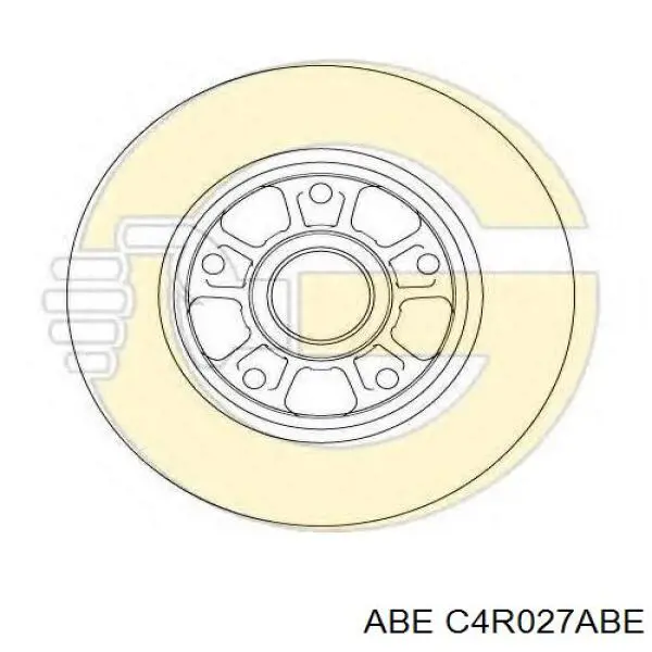 Disco de freno trasero C4R027ABE ABE