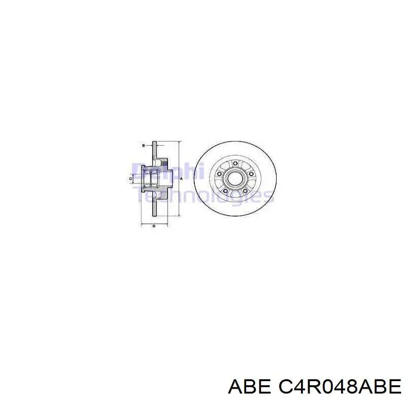 C4R048ABE ABE disco de freno trasero