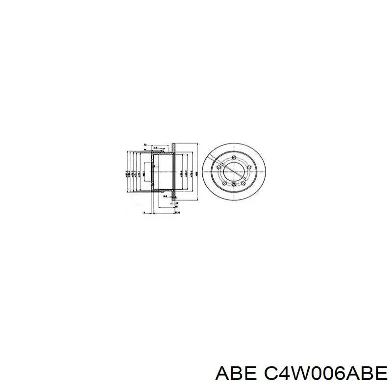 Disco de freno trasero C4W006ABE ABE