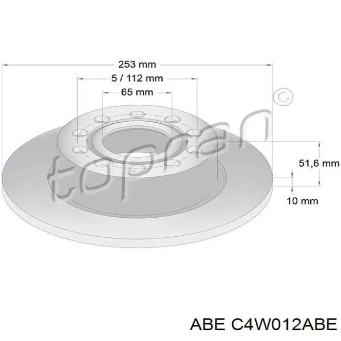 Frenos traseros ABE C4W012ABE
