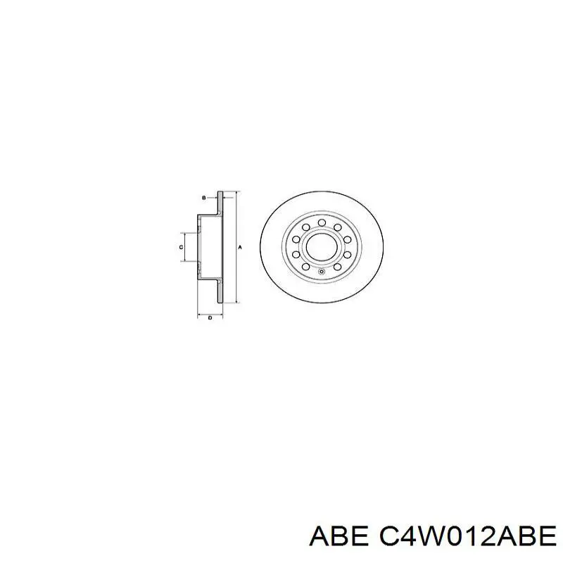 C4W012ABE ABE Freno de disco trasero