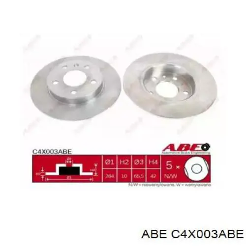 Frenos traseros ABE C4X003ABE