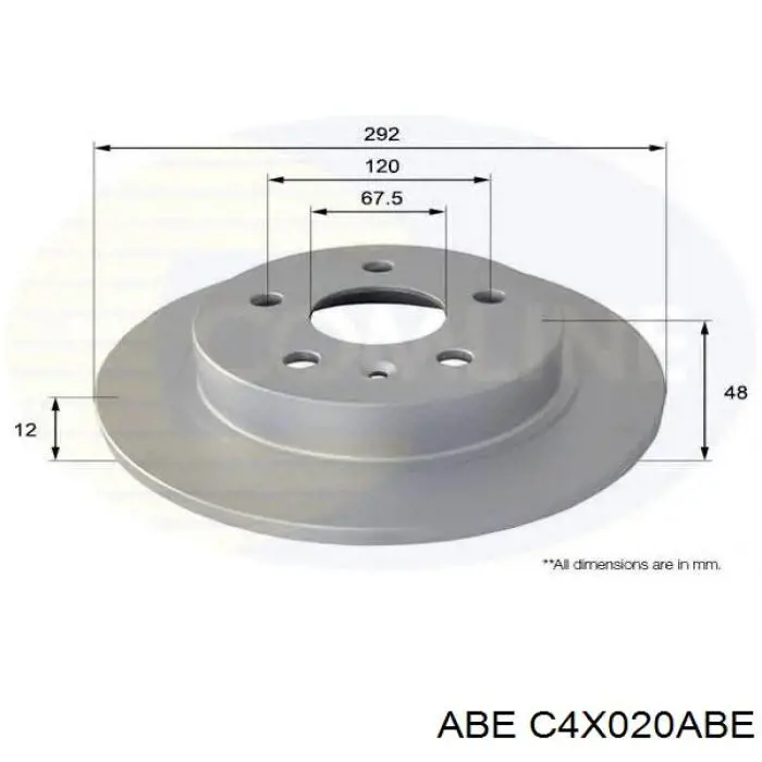 C4X020ABE ABE Freno de disco trasero