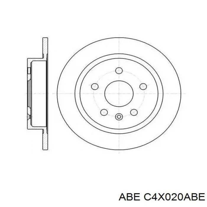 Comprar C4X020ABE ABE Disco de freno trasero