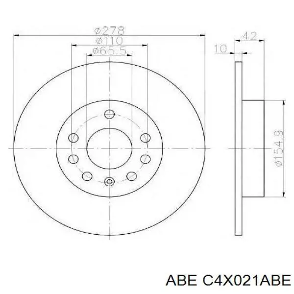 Disco de freno ABE C4X021ABE