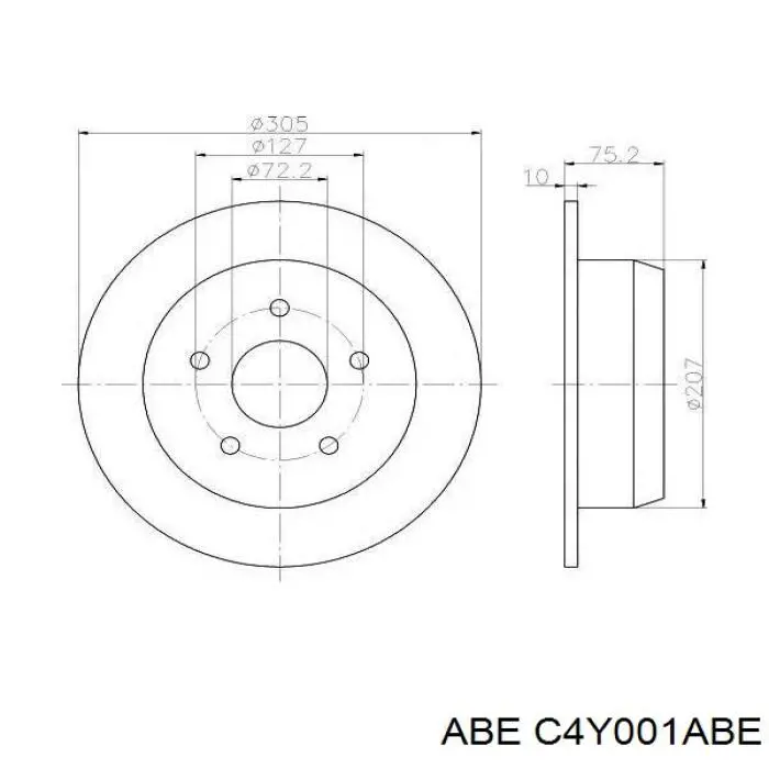 Disco de freno trasero Jeep Cherokee 2 XJ