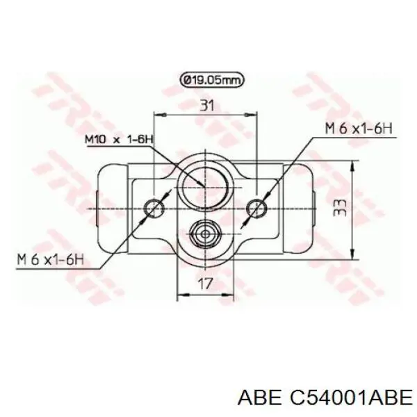 C54001ABE ABE cilindro de freno de rueda trasero