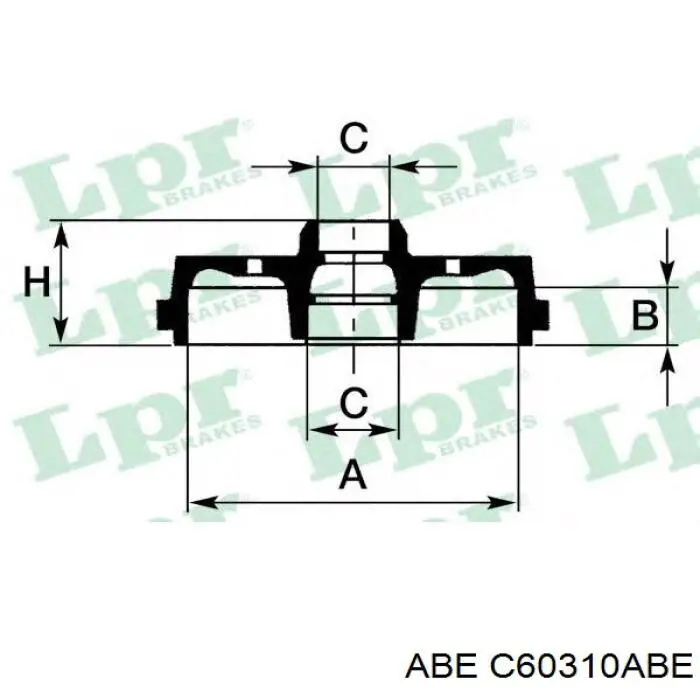 Tambor de freno trasero Nipparts J3400301