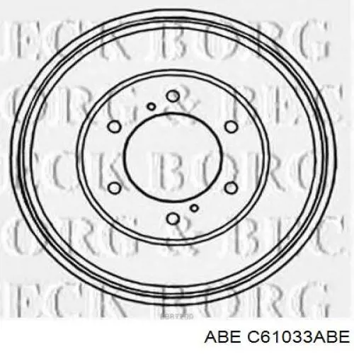 Tambor de freno trasero C61033ABE ABE