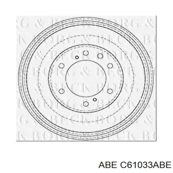 Tambor de freno trasero ABE C61033ABE