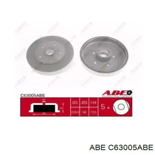  Tambor de freno trasero Mazda 626 3