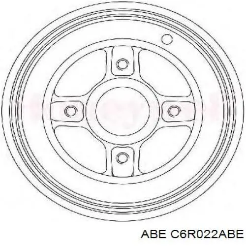 Tambor de freno trasero C6R022ABE ABE