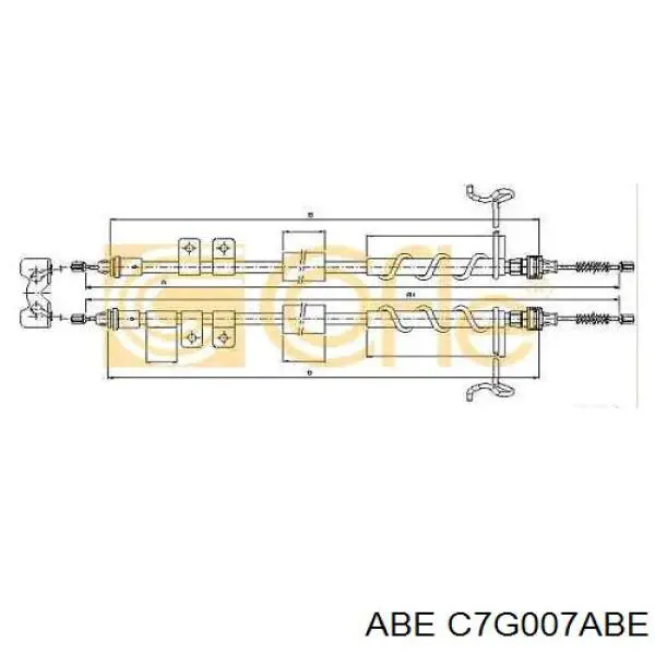 C7G007ABE ABE cable de freno de mano trasero derecho/izquierdo