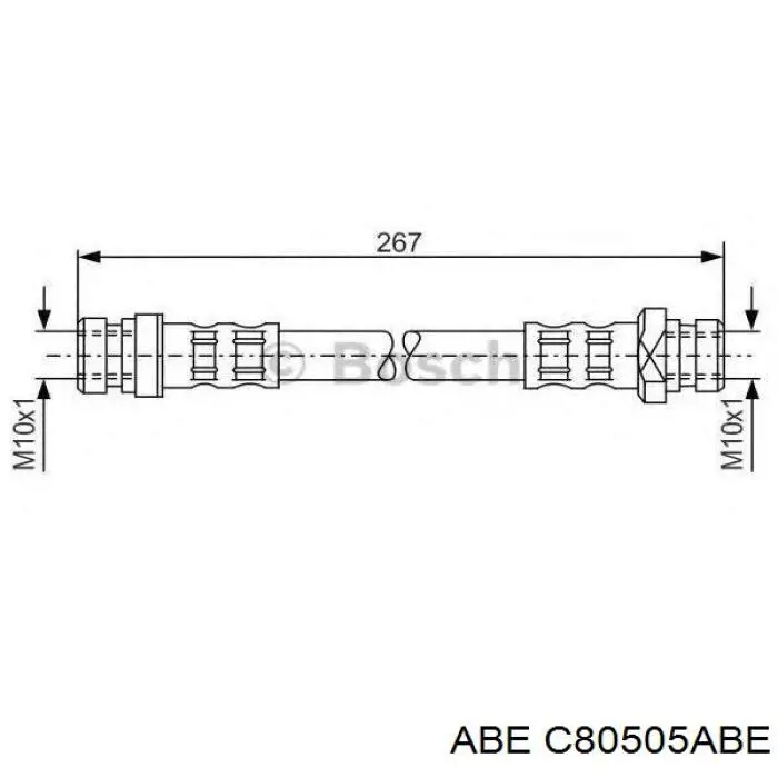 C80505ABE ABE latiguillo de freno trasero