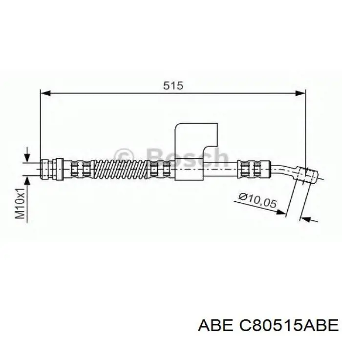 C80515ABE ABE tubo flexible de frenos delantero izquierdo