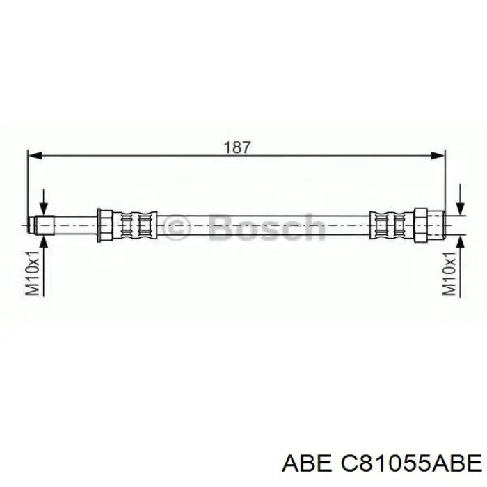 C81055ABE ABE tubo flexible de frenos trasero