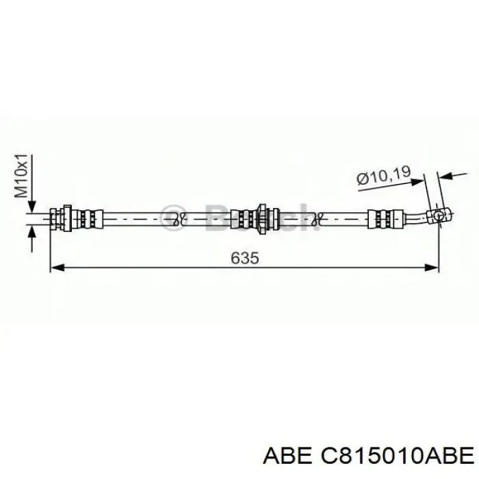 C815010ABE ABE tubo flexible de frenos trasero