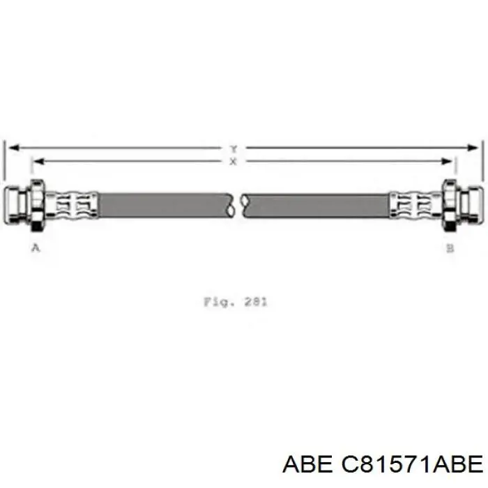 C81571ABE ABE tubo flexible de frenos trasero