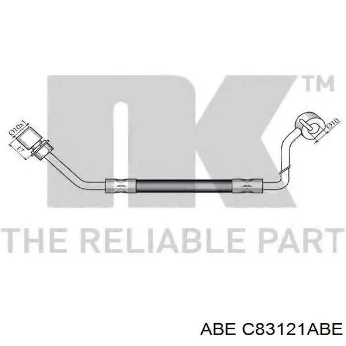 C83121ABE ABE tubo flexible de frenos trasero