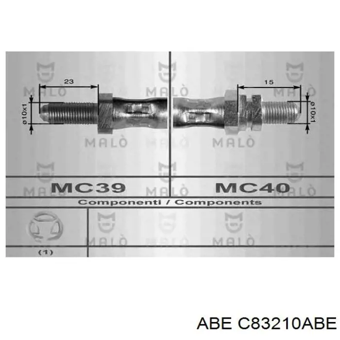 Tubo flexible de frenos trasero izquierdo Delphi LH2102