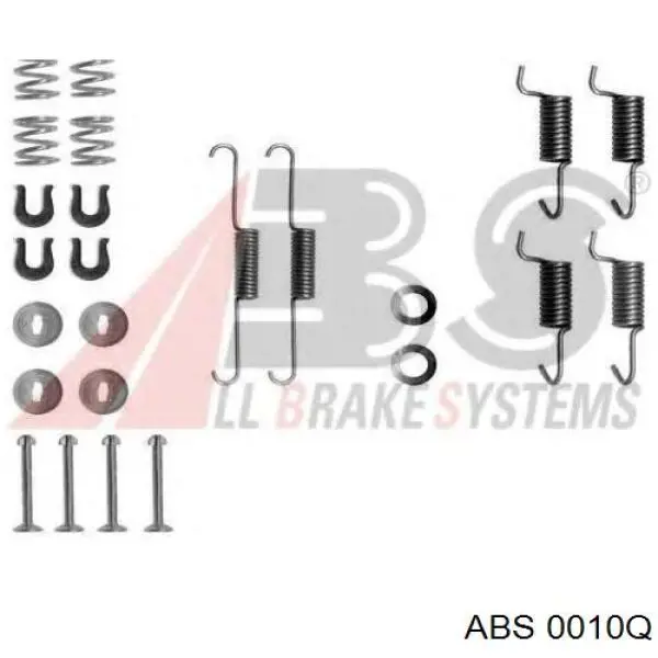 0010Q ABS kit de montaje, zapatas de freno traseras