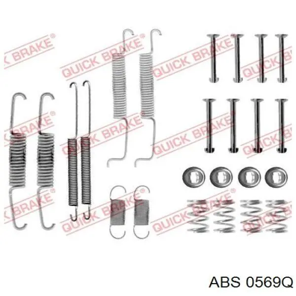 0569Q ABS kit de montaje, zapatas de freno traseras