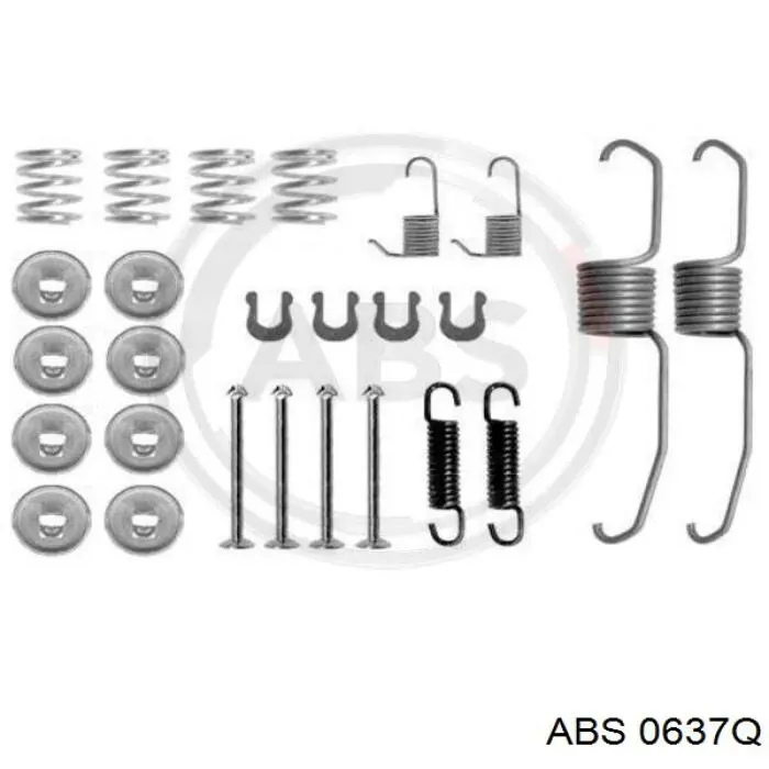 0637Q ABS kit de montaje, zapatas de freno traseras