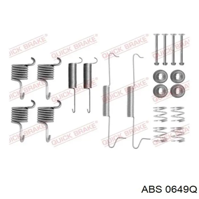 0649Q ABS kit de montaje, zapatas de freno traseras