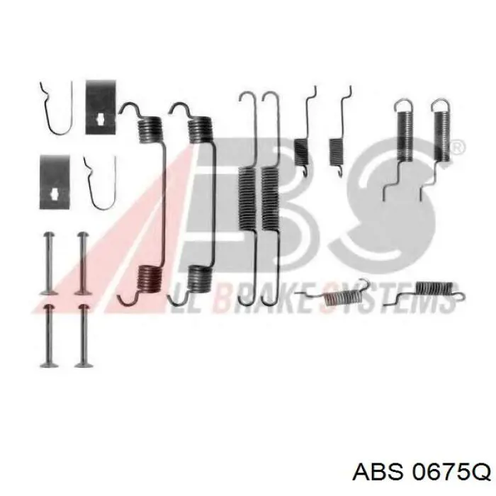 0675Q ABS kit de montaje, zapatas de freno traseras