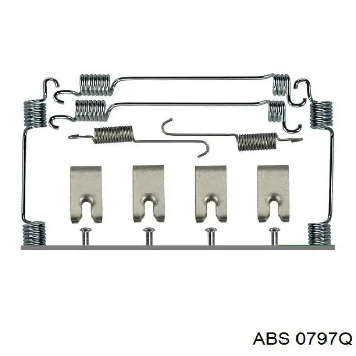 0797Q ABS kit de montaje, zapatas de freno traseras