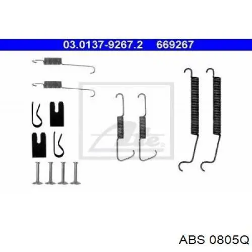 0805Q ABS juego de reparación, pastillas de frenos
