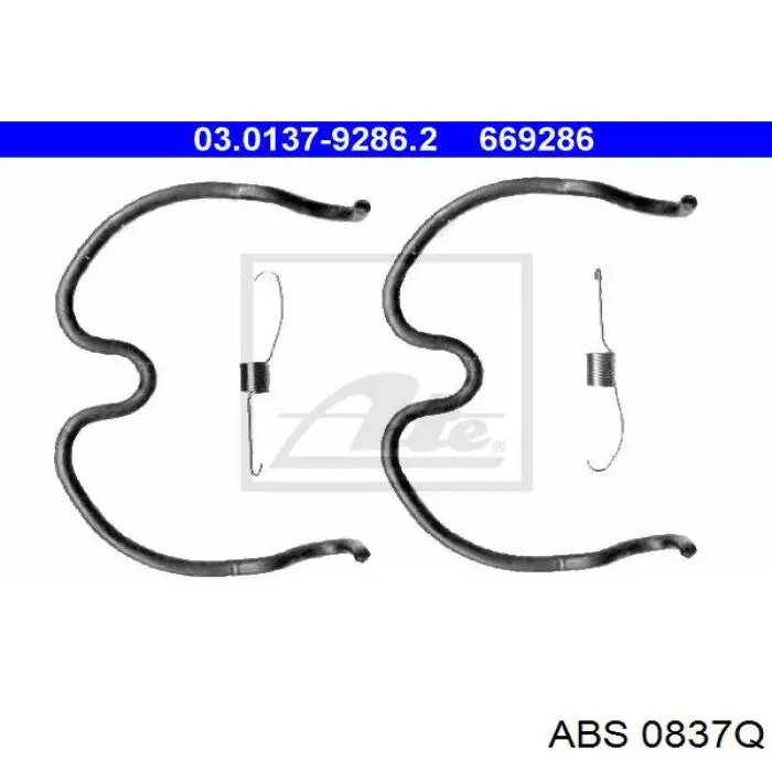 0837Q ABS juego de reparación, frenos traseros