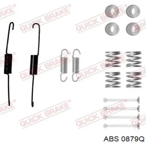 0879Q ABS kit de montaje, zapatas de freno traseras