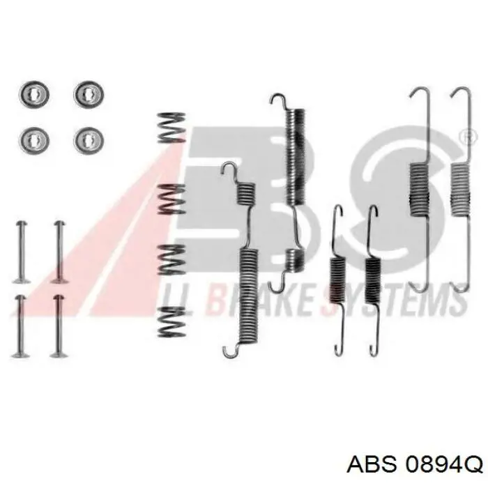 0894Q ABS kit de montaje, zapatas de freno traseras