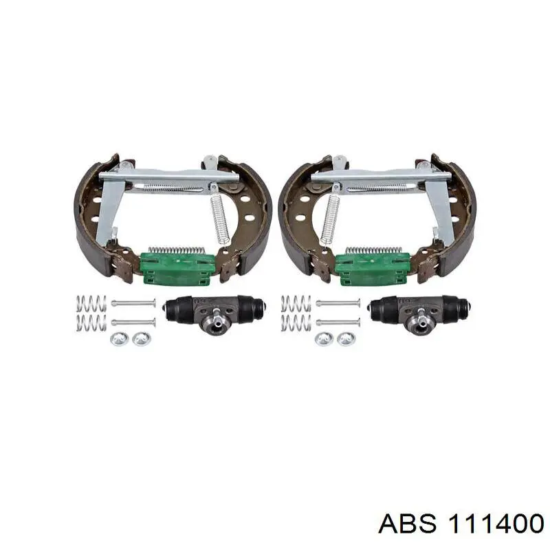 111400 ABS juego de zapatas de frenos de tambor, con cilindros, completo