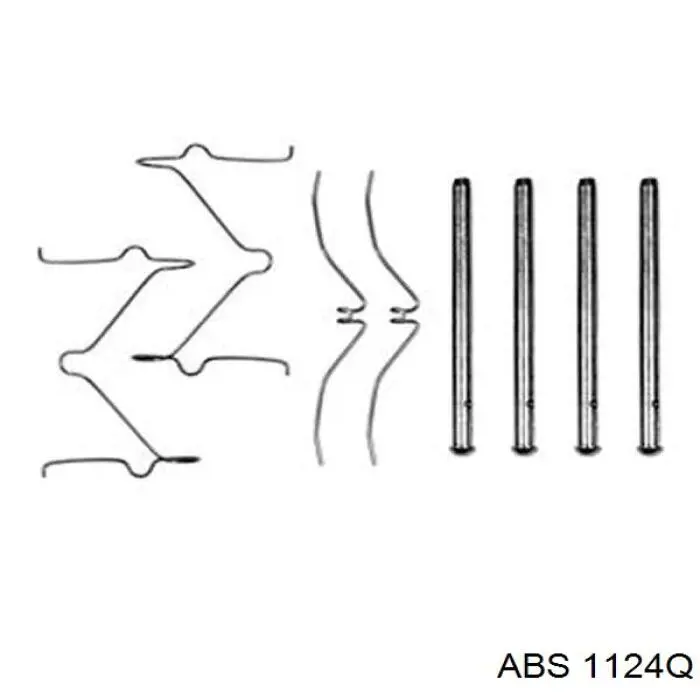 1124Q ABS conjunto de muelles almohadilla discos delanteros