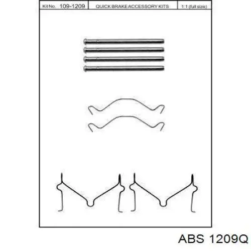 1209Q ABS conjunto de muelles almohadilla discos delanteros