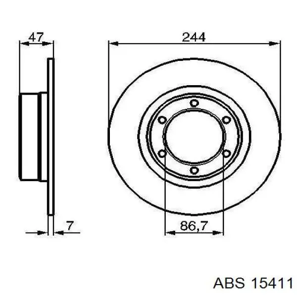 15411 ABS freno de disco delantero