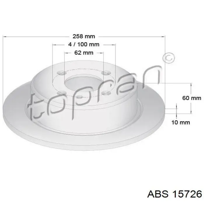 15726 ABS disco de freno trasero