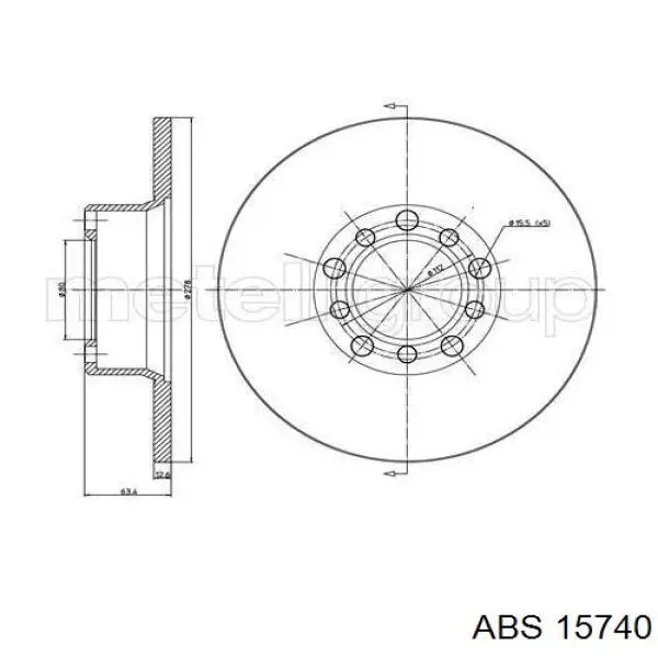 Comprar 15740 ABS Freno de disco delantero