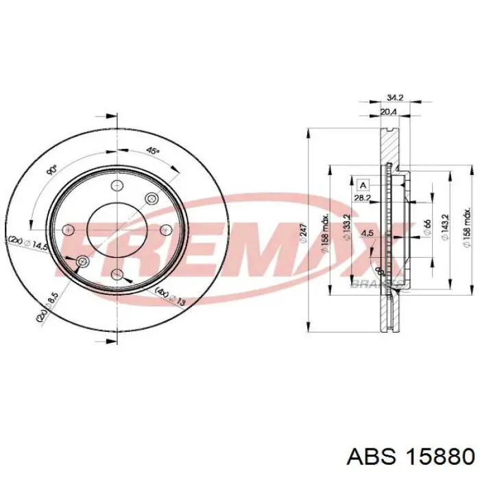 Freno de disco delantero Peugeot 205 1 741A, C