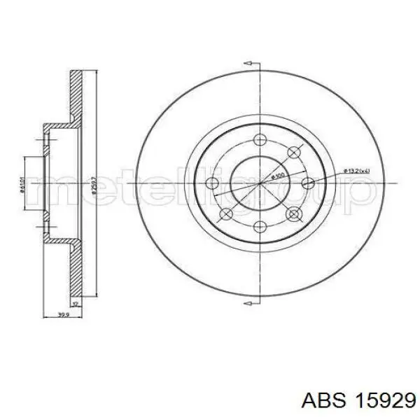 15929 ABS freno de disco delantero