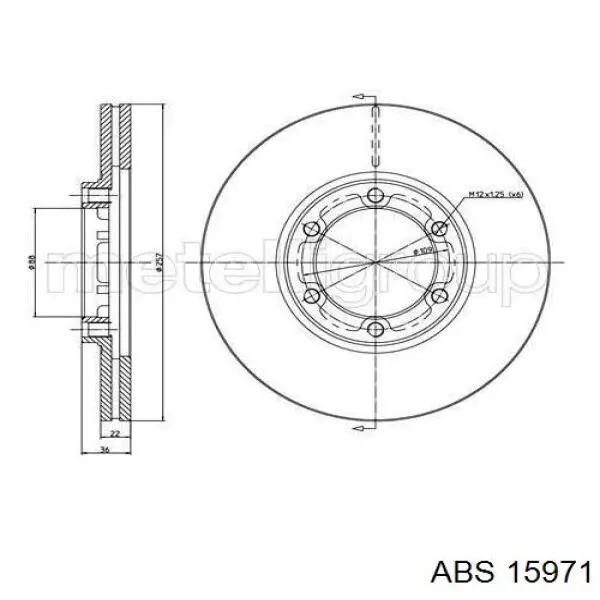 15971 ABS freno de disco delantero