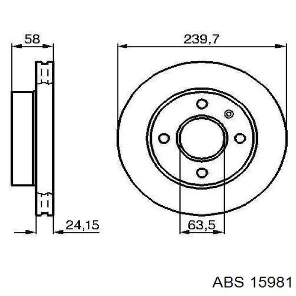 15981 ABS disco de freno delantero