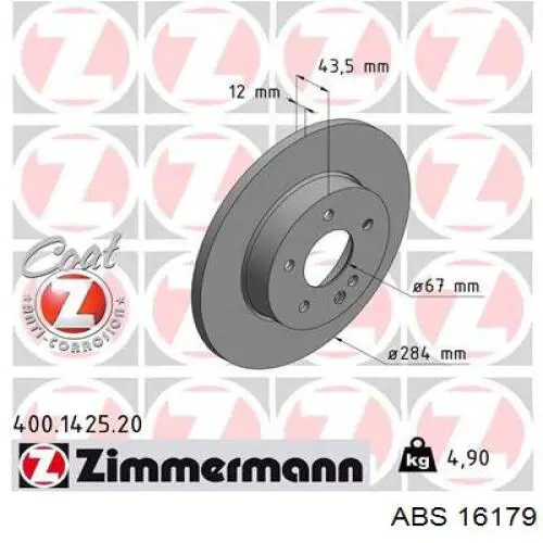 Frenos delanteros ABS 16179 precio, desde 31,69 EUR