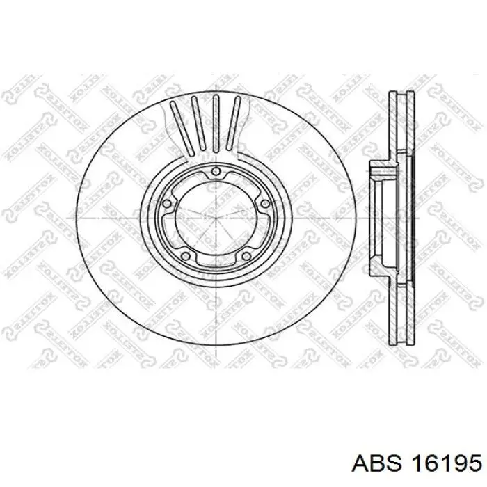 Comprar 16195 ABS Freno de disco delantero