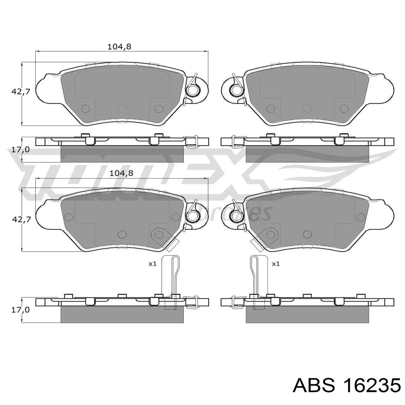 16235 ABS freno de disco delantero